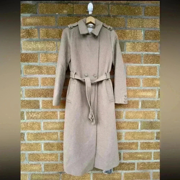 SOIA & KYO TRENCH WOOL COAT SIZE SMALL - Picture 1 of 12